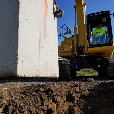 excavator working